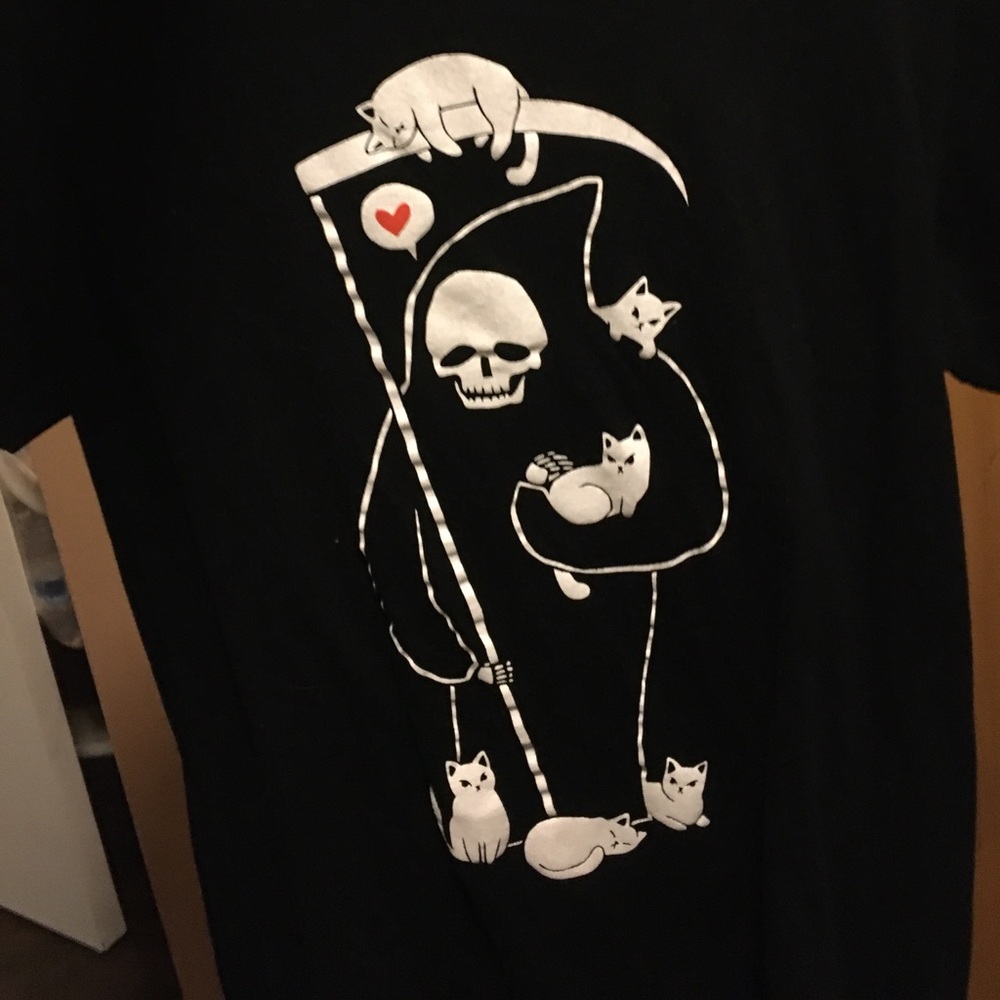 Death is a cat person! shirt